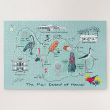 Mapa de Maui, el rompecabezas de Hawái