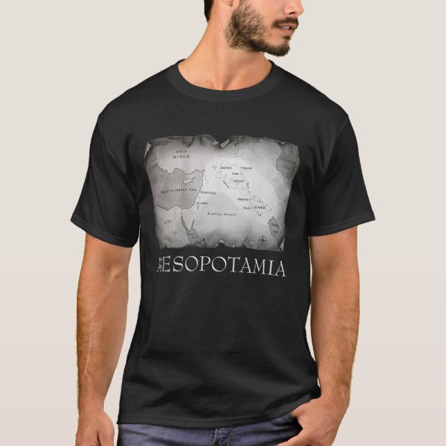 MAPA DE MESOPOTAMIA Camiseta básica (Anverso)