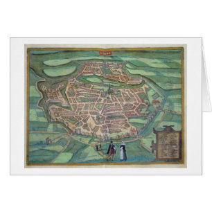 Mapa de Metz, de "Civitates Orbis Terrarum" por GE