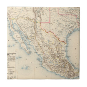 Mapa de México y de Tejas