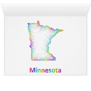 Mapa de Minnesota del arco iris