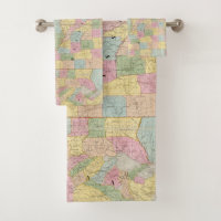 Mapa de Mississippi, de Luisiana y de Arkansas