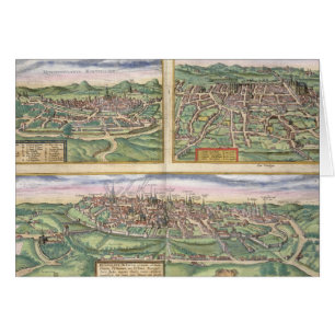 Mapa de Montpellier, viajes, y de Poitiers, de