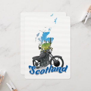 mapa de motocicleta de Escocia viajero poser