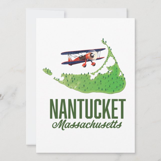 Mapa de Nantucket Massachusetts (Anverso)