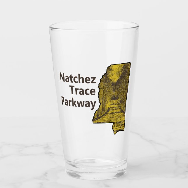 Mapa de Natchez Trace Parkway Mississippi (Anverso)