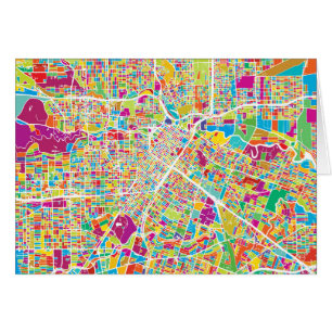 Mapa de neón de Houston, Tejas el  