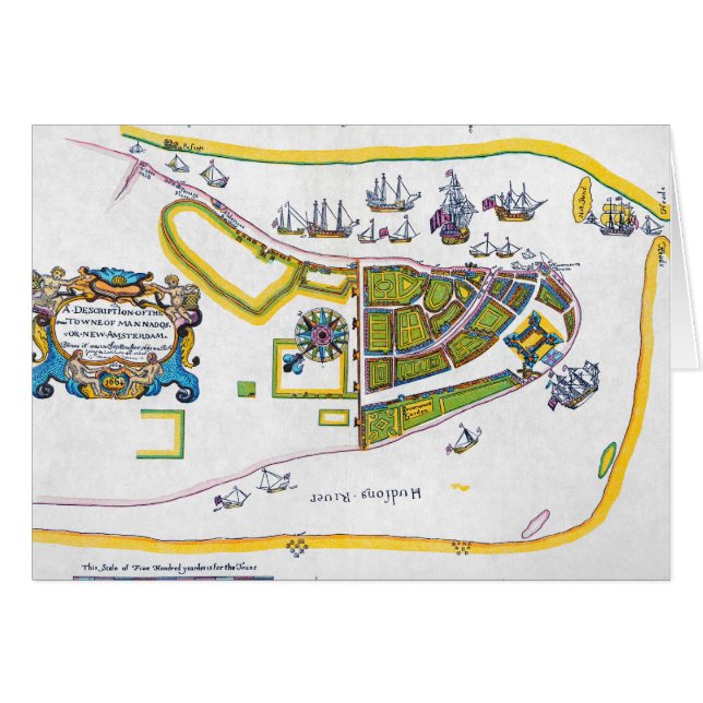 Mapa de New Amsterdam, 1661 (Anverso (Horizontal))