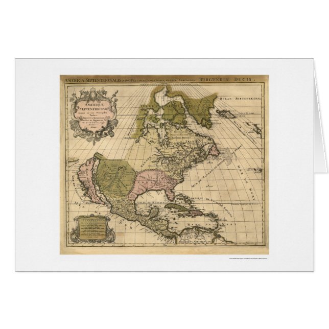 Mapa de Norteamérica de Alexis Huberto Jaillot (Anverso (Horizontal))