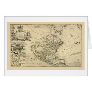 Mapa de Norteamérica del Moll 1715 de Herman