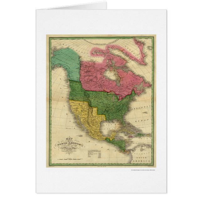 Mapa de Norteamérica por el ADO. Vance 1826 (Frente)