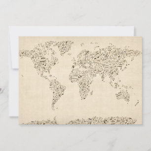 Mapa de notas musicales del mundo