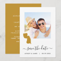 Mapa de Nueva Jersey Foto Boda Guardar tarjeta de 