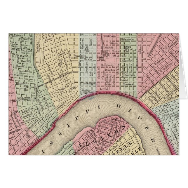 Mapa de Nueva Orleans por Mitchell (Anverso (Horizontal))