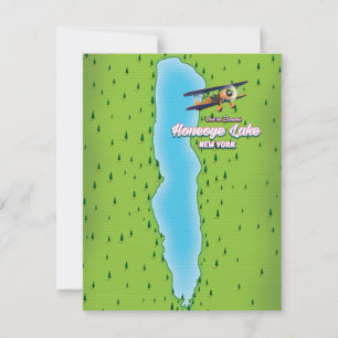 Mapa de Nueva York del lago Honeoye