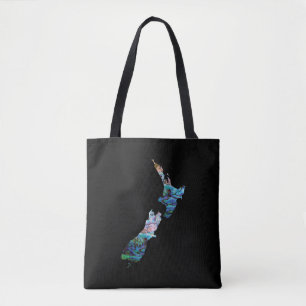 MAPA DE NUEVA ZELANDIA SIMPLE BOLSA DE TOTE PAUA