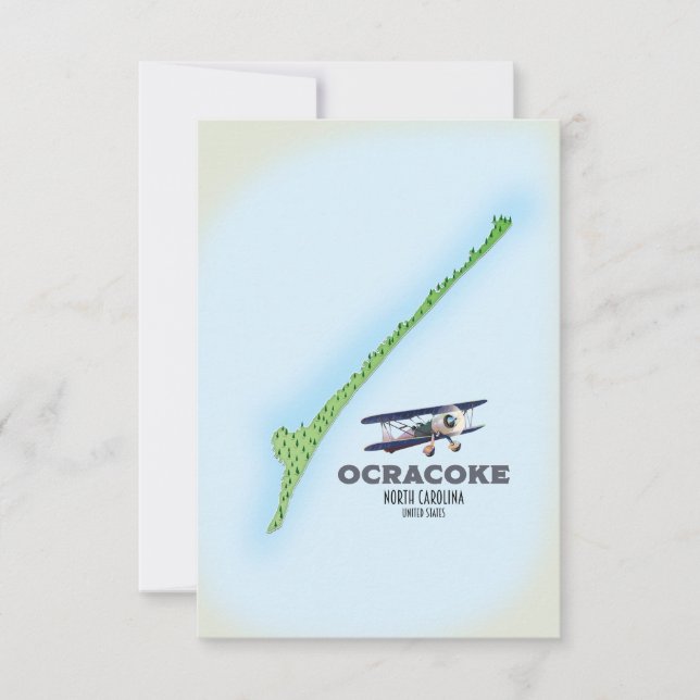 Mapa de Ocracoke Carolina del Norte EE. UU. (Anverso)