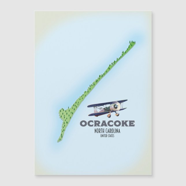 Mapa de Ocracoke North Carolina USA (Anverso)