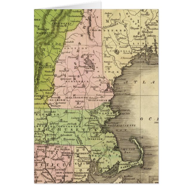 Mapa de Olney de Estados del Este (Frente)