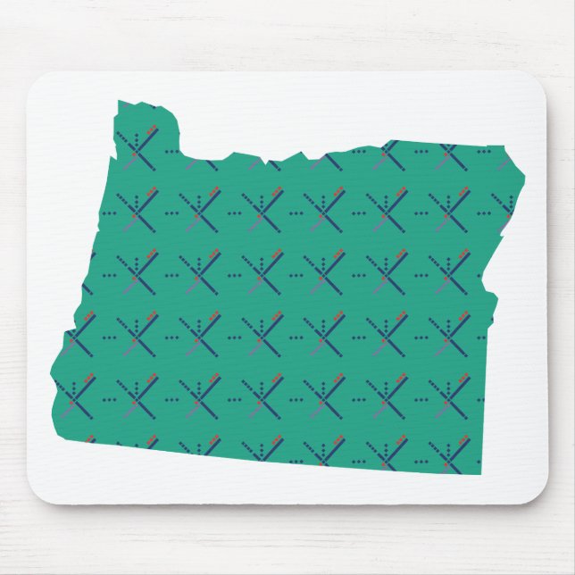 Mapa de Oregon de la alfombra del aeropuerto de (Frente)