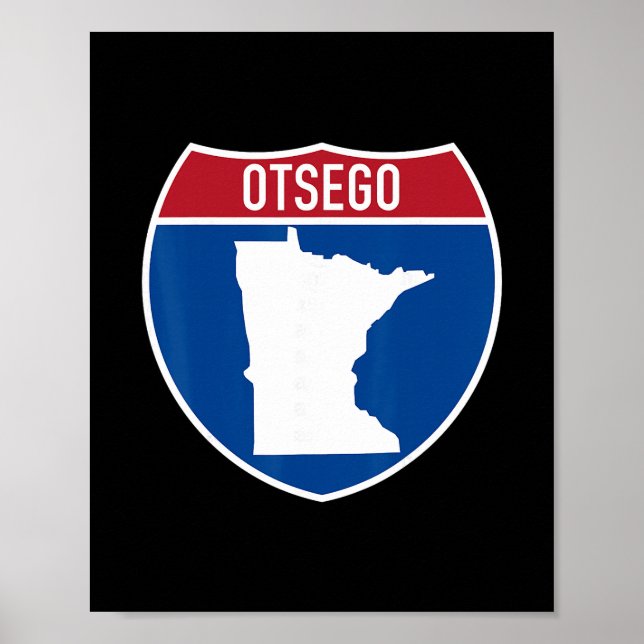 Mapa de Otsego Minnesota Señal de recuerdo de carr (Frente)