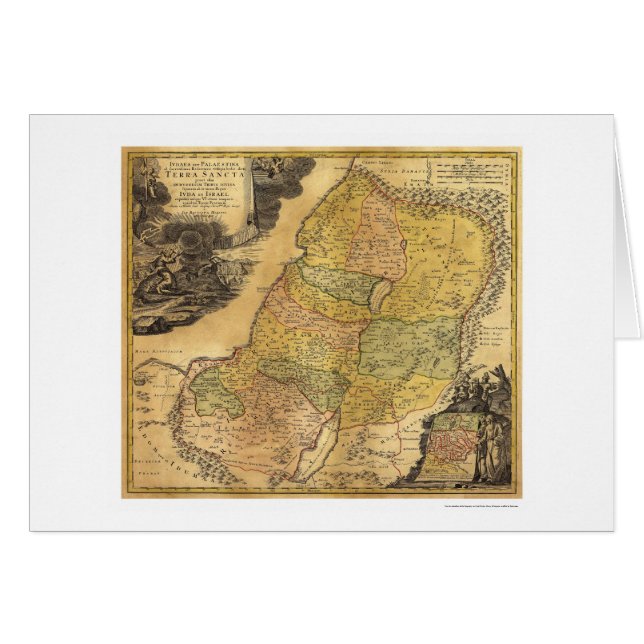 Mapa de Palestina de Juan Homann baptista 1715 (Anverso (Horizontal))