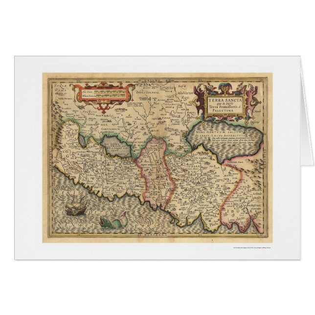 Mapa de Palestina y zonas circundantes 1710 (Anverso (Horizontal))