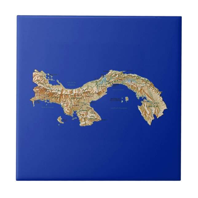Mapa de Panamá en baldosa (Frente)