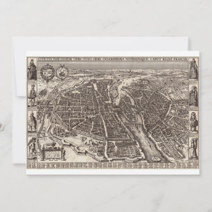 Mapa de París de 1618 de Claes Jansz. Visscher