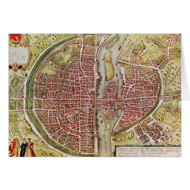 Mapa de París 'del terrarrum de los orbis de (Anverso (Horizontal))