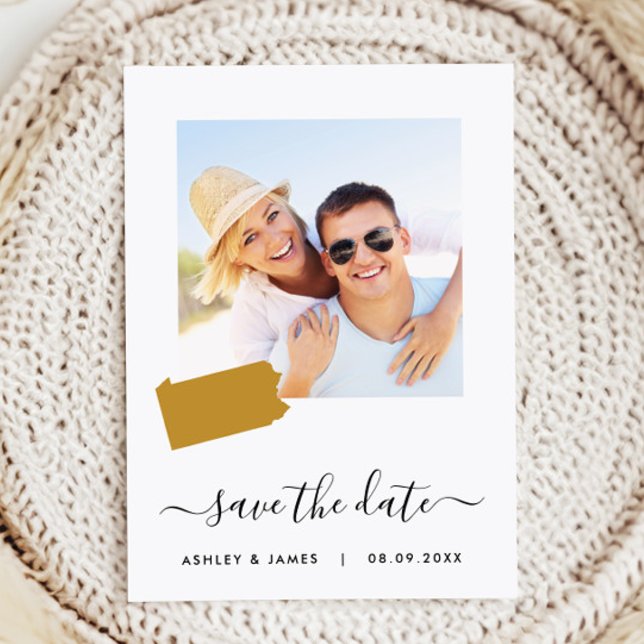 Mapa de Pensilvania Boda de fotos Guardar tarjeta  (Subido por el creador)