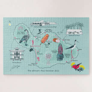 Mapa de personalizables de Maui, rompecabezas de H