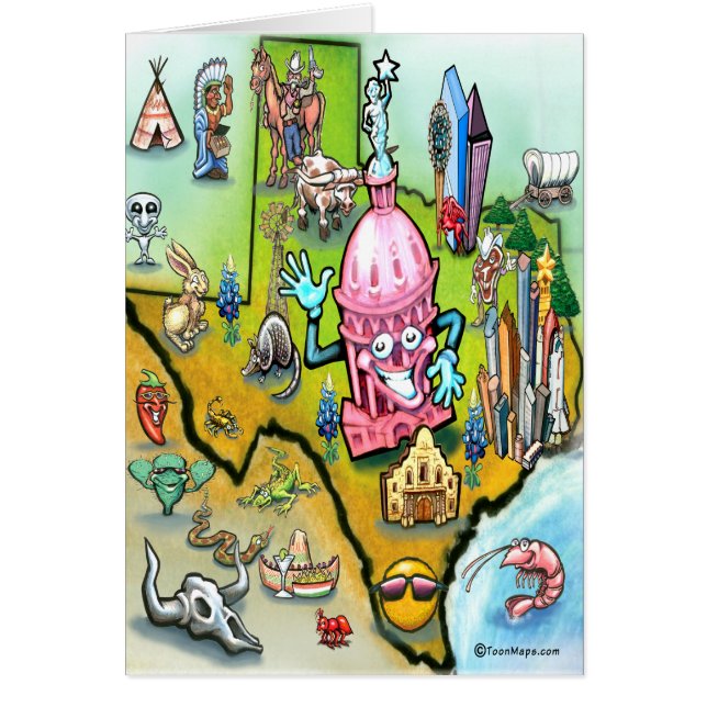 Mapa de Personalizados de Austin Texas (Frente)