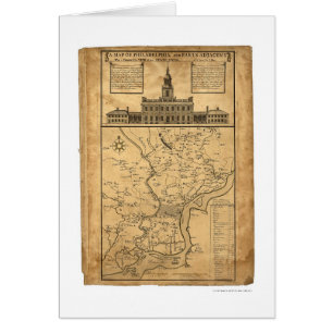 Mapa de Philadelphia y de las partes 1752
