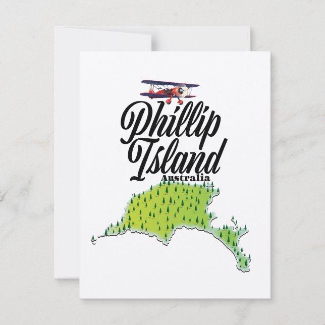 mapa de Phillip Island Australia (Anverso)