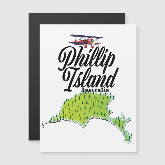 Mapa de Phillip Island Australia (Anverso/Reverso)
