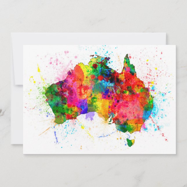 Mapa de pintura de Australia (Anverso)