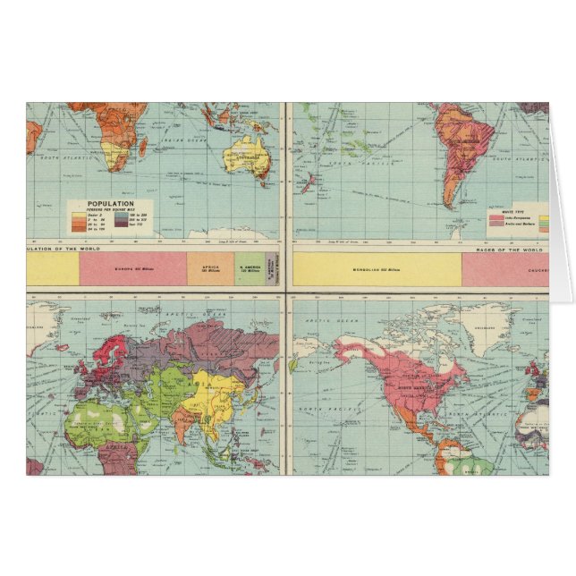 Mapa de población mundial (Anverso (Horizontal))