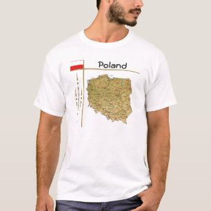 Mapa de Polonia + Bandera + Cargo camiseta