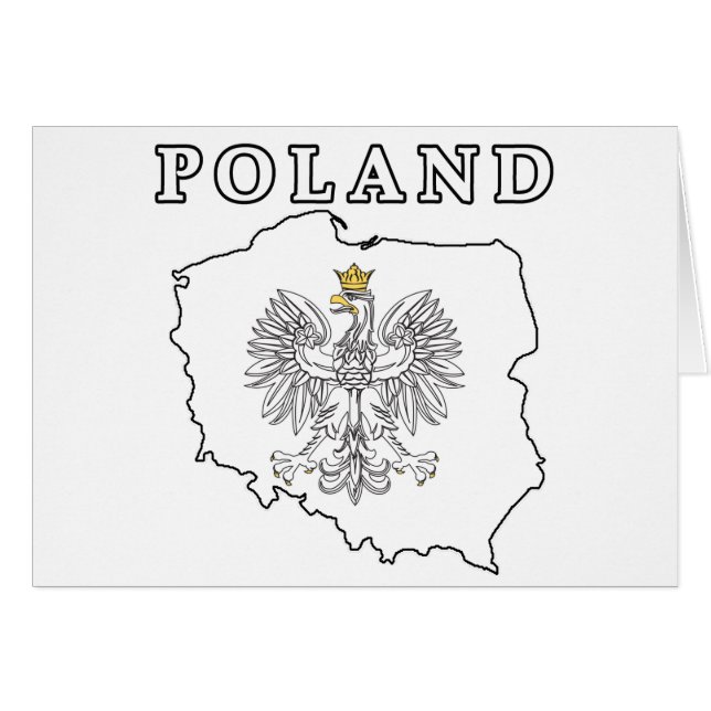 Mapa de Polonia con águila (Anverso (Horizontal))