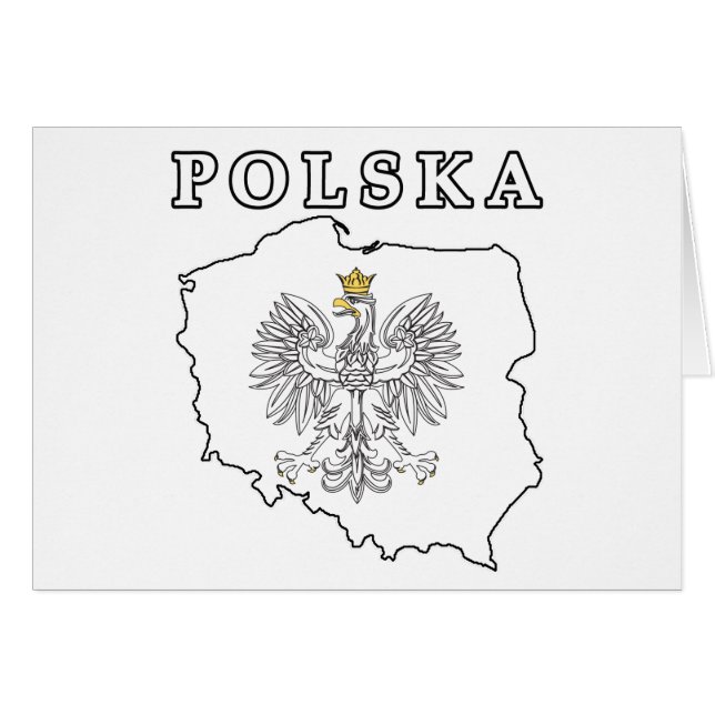 Mapa de Polska con águila (Anverso (Horizontal))