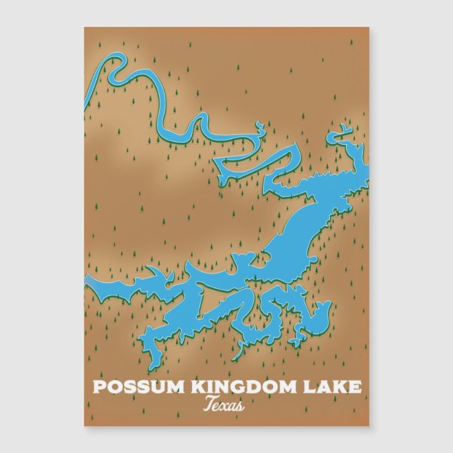 Mapa de Possum Kingdom Texas (Anverso)