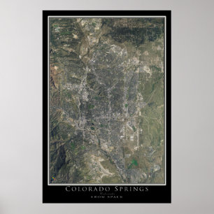 Mapa de Posters de satélites de Colorado Springs C