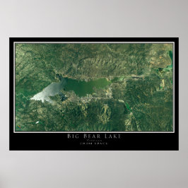 Mapa de Posters por satélite de Big Bear Lake Cali