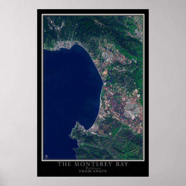 Mapa de Posters por satélite de California en Mont (Frente)