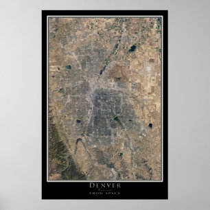 Mapa de Posters por satélite de Denver Colorado