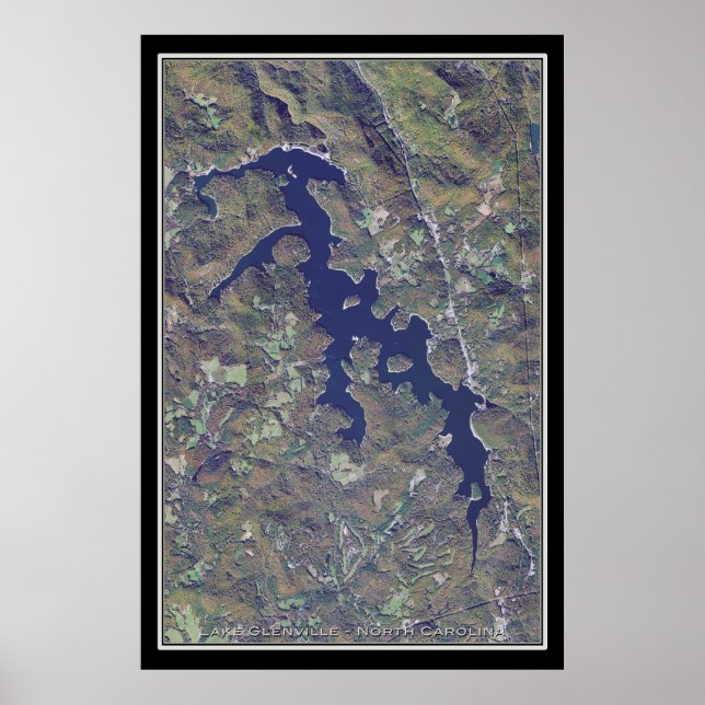 Mapa de Posters por satélite de Glenville en Carol (Frente)