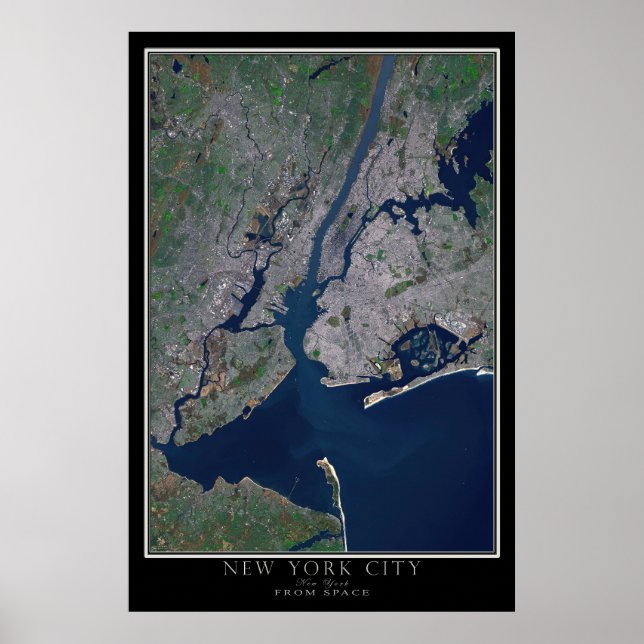 Mapa de Posters por satélite de la ciudad de Nueva (Frente)