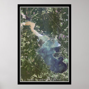 Mapa de Posters por satélite de Lake Livingston Te
