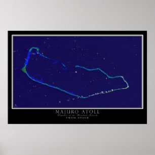 Mapa de Posters por satélite de las Islas Marshall